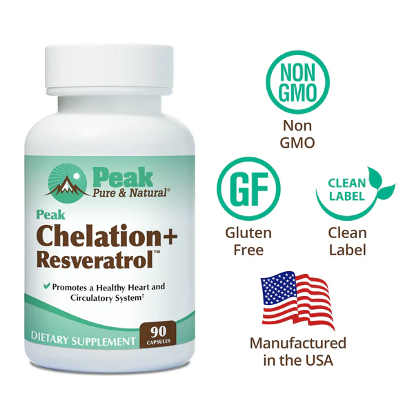 Peak Pure & Natural Peak Chelation+ Resveratrol 90 caps thumbnail 3