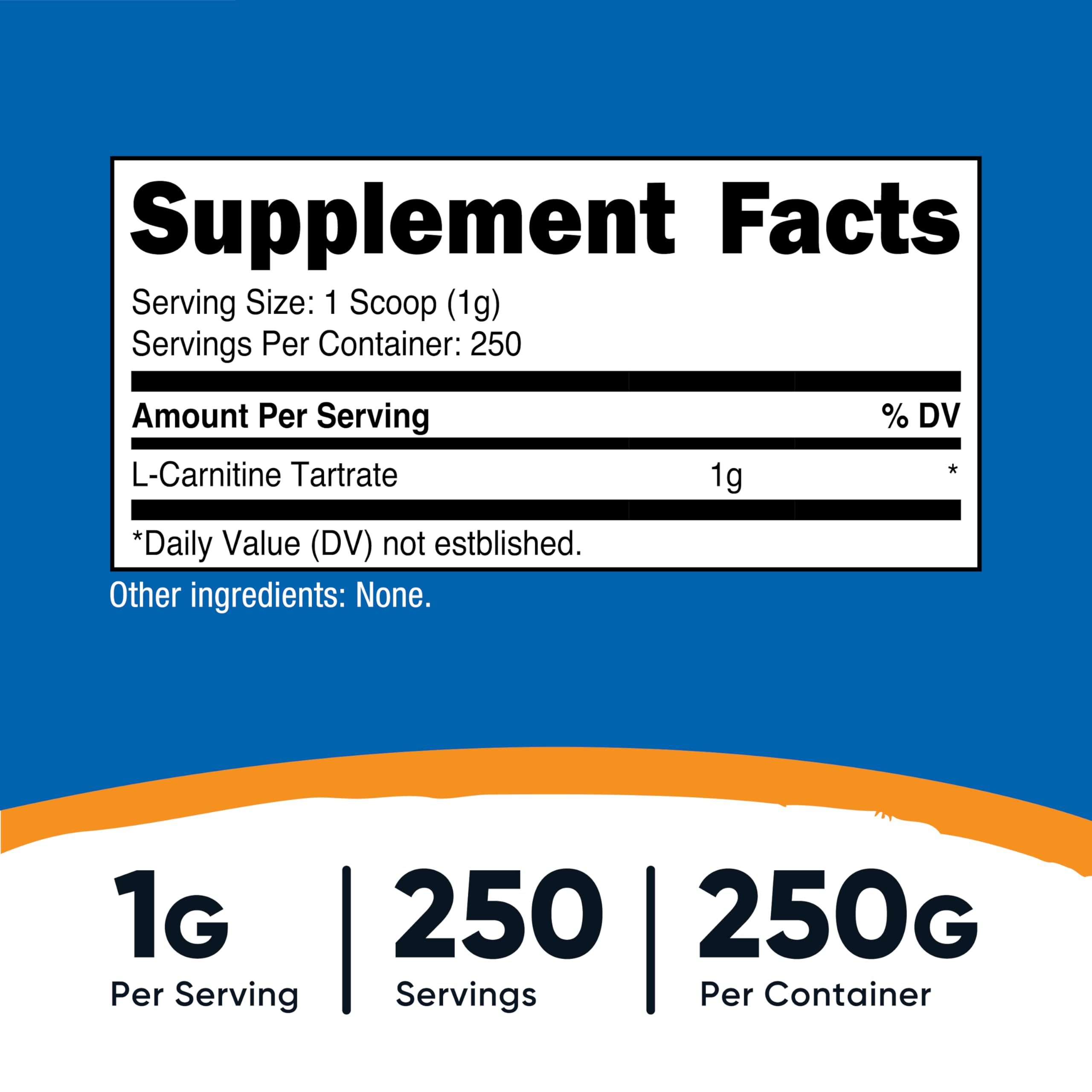 Nutricost L-Carnitine Tartrate 1,000mg thumbnail 2