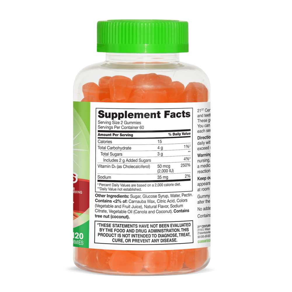 21st Century Vita Joy® Daily D3 50 Mcg 120 Gummies thumbnail 2
