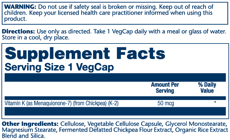 Solaray Vitamin K-2, Mk-7 50mcg 60 Caps thumbnail 2