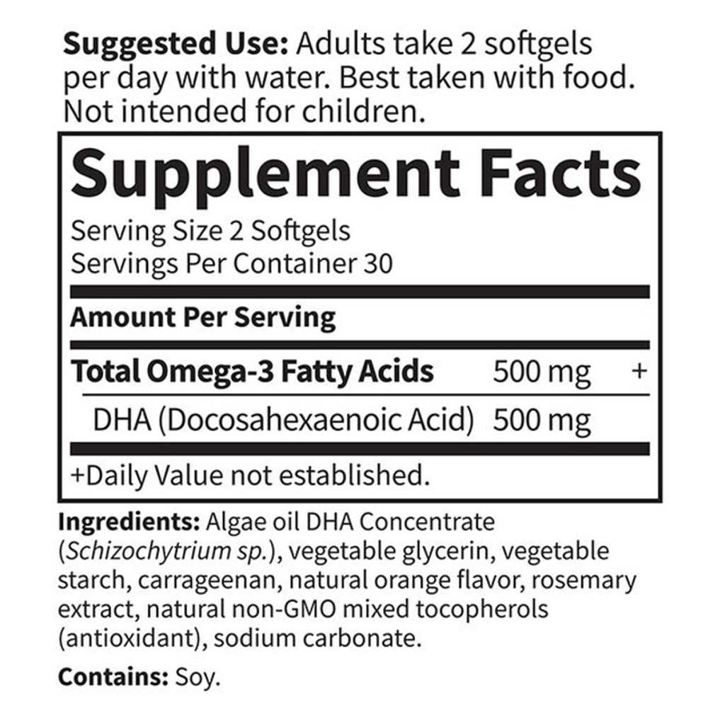 Garden of Life Minami Algae Omega-3 Vegan Dha Orange - 60 Softgels thumbnail 2