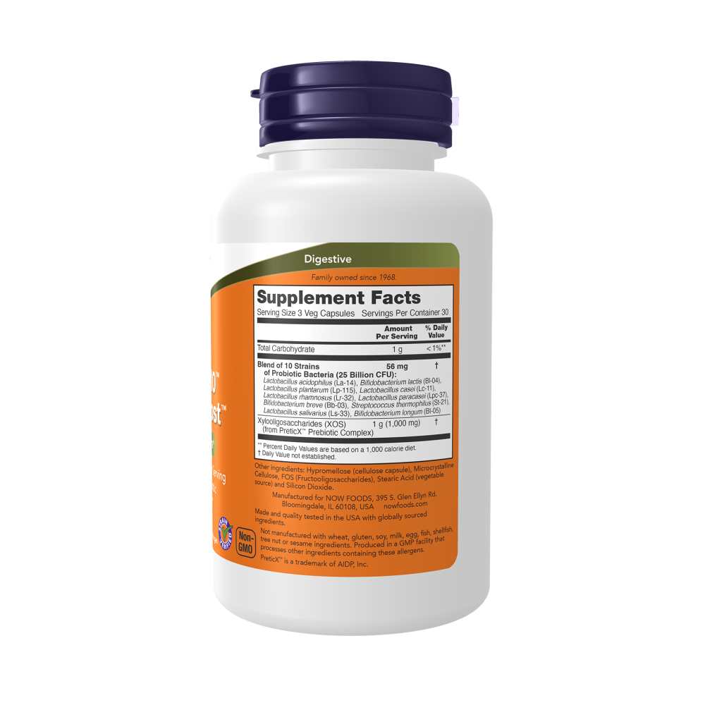 Now Foods Probiotic-10 & Bifido Boost – With PreticX XOS Prebiotic – 90 Capsules thumbnail 2