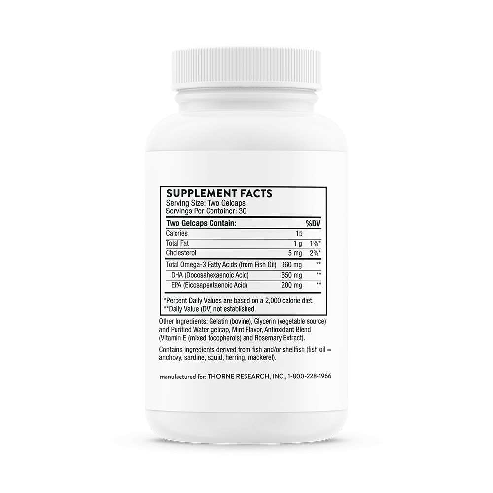 Thorne Advanced Dha – 60 Gelcaps of Concentrated Dha + Epa thumbnail 2