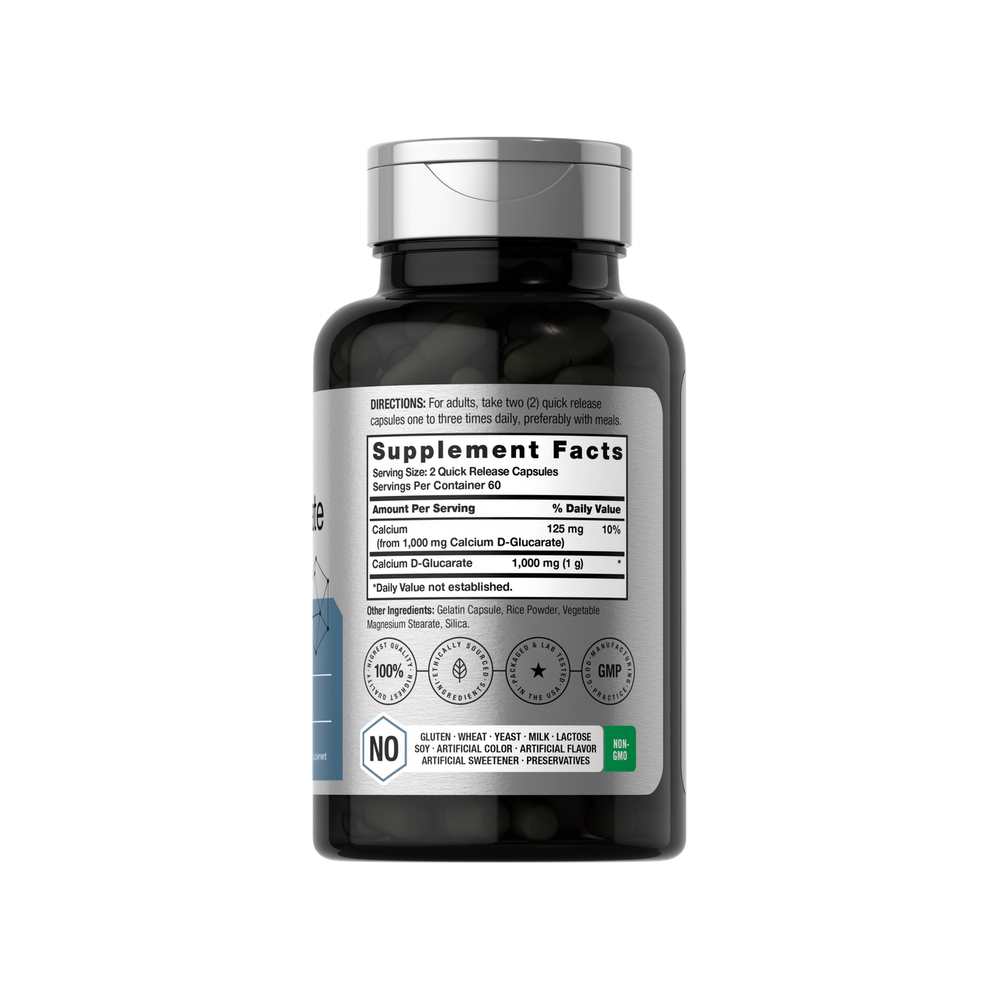 Horbäach Calcium D-Glucarate 1000mg per Serving | 120 Capsules thumbnail 2