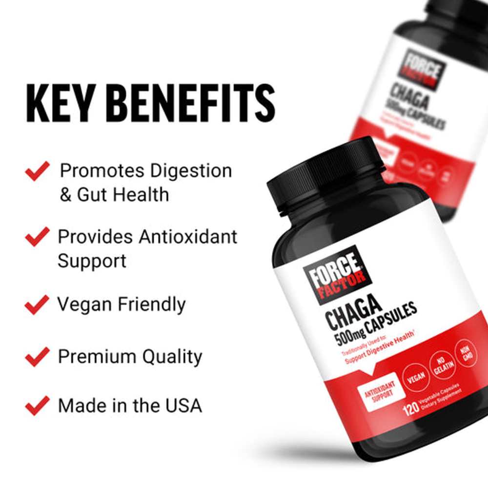 Force Factor Chaga – 120 Capsules thumbnail 2