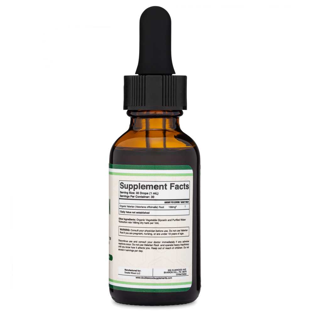 Double Wood Supplements – Valerian Root Liquid | Organic Nighttime Relaxation | 30 M L thumbnail 2