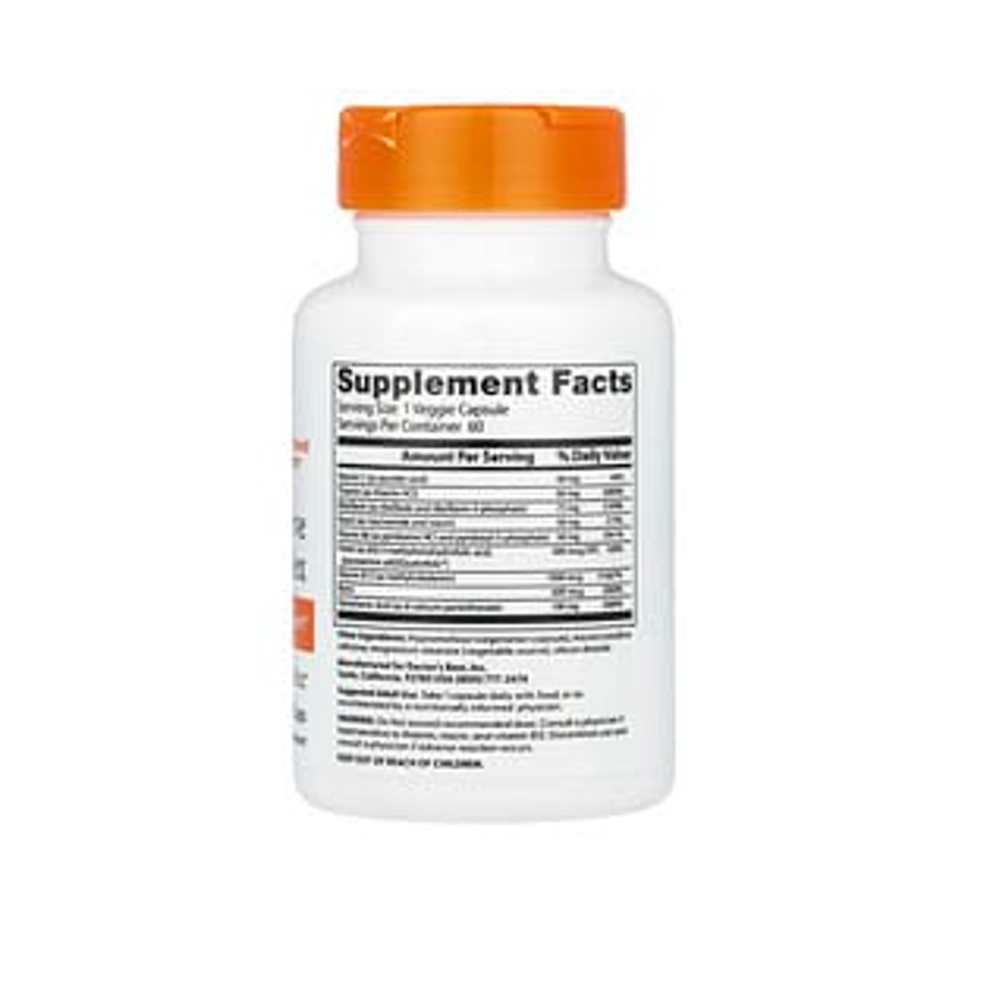 Doctor's Best Fully Active B Complex with Quatrefolic, 60 Veggie Caps thumbnail 2