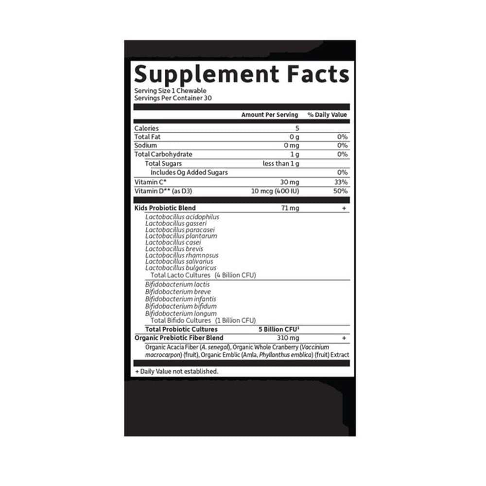 Garden of Life Dr. Formulated Probiotics Organic Kids+ Shelf-Stable Watermelon 30 Chewables thumbnail 2