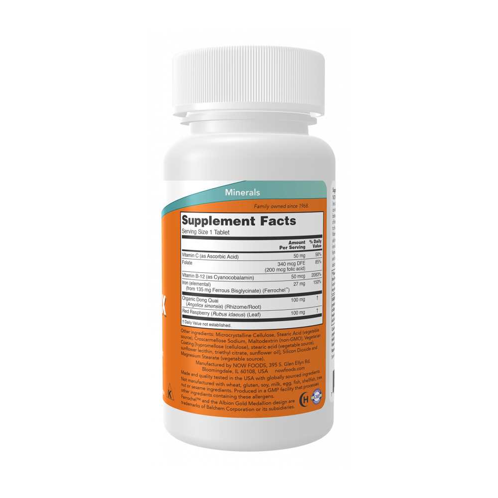 Now Foods Iron Complex – Bioavailable, Non-Constipating Iron Supplement – 100 Tablets thumbnail 2
