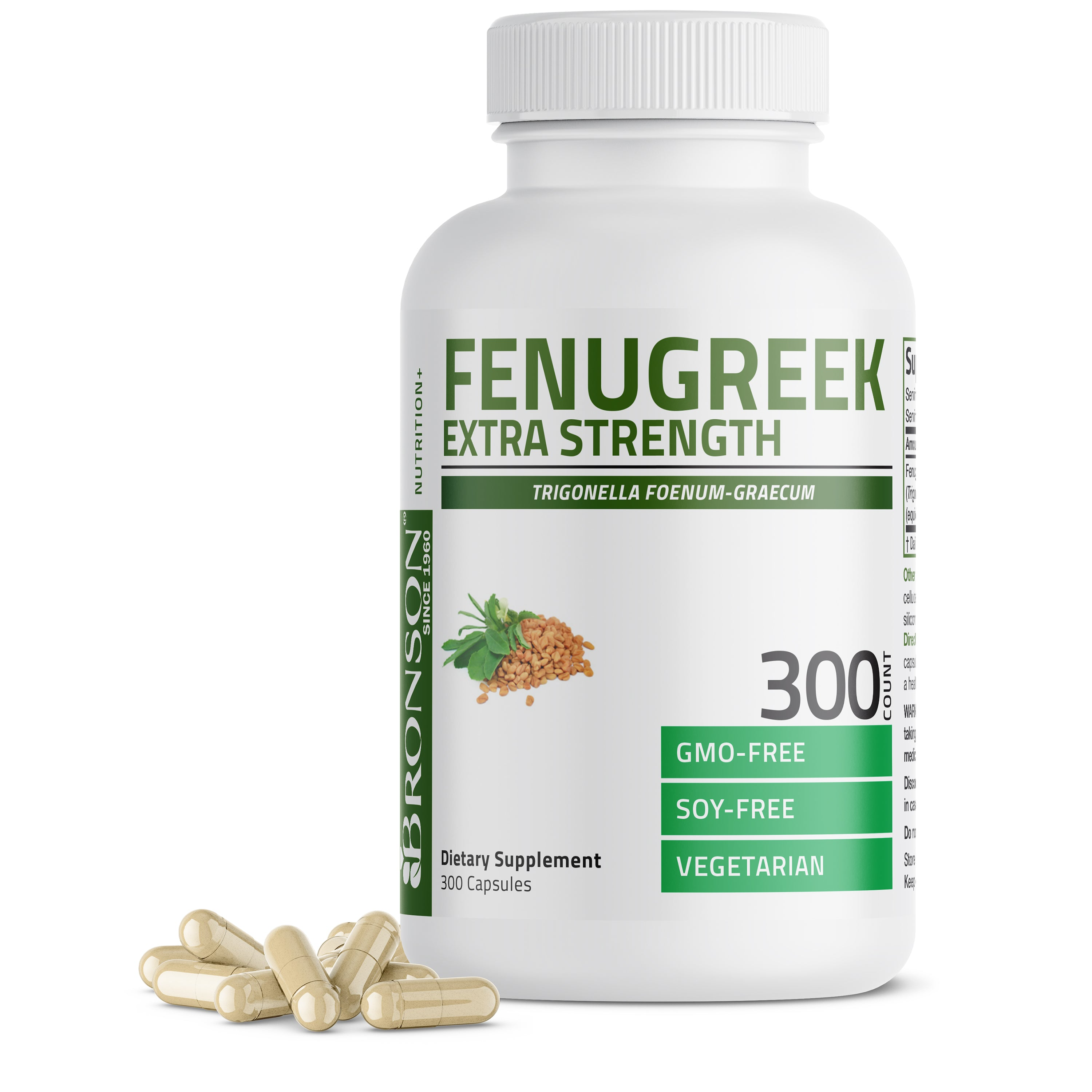 Bronson Vitamins Fenugreek Extra Strength 2400 Mg 150 Caps thumbnail 2