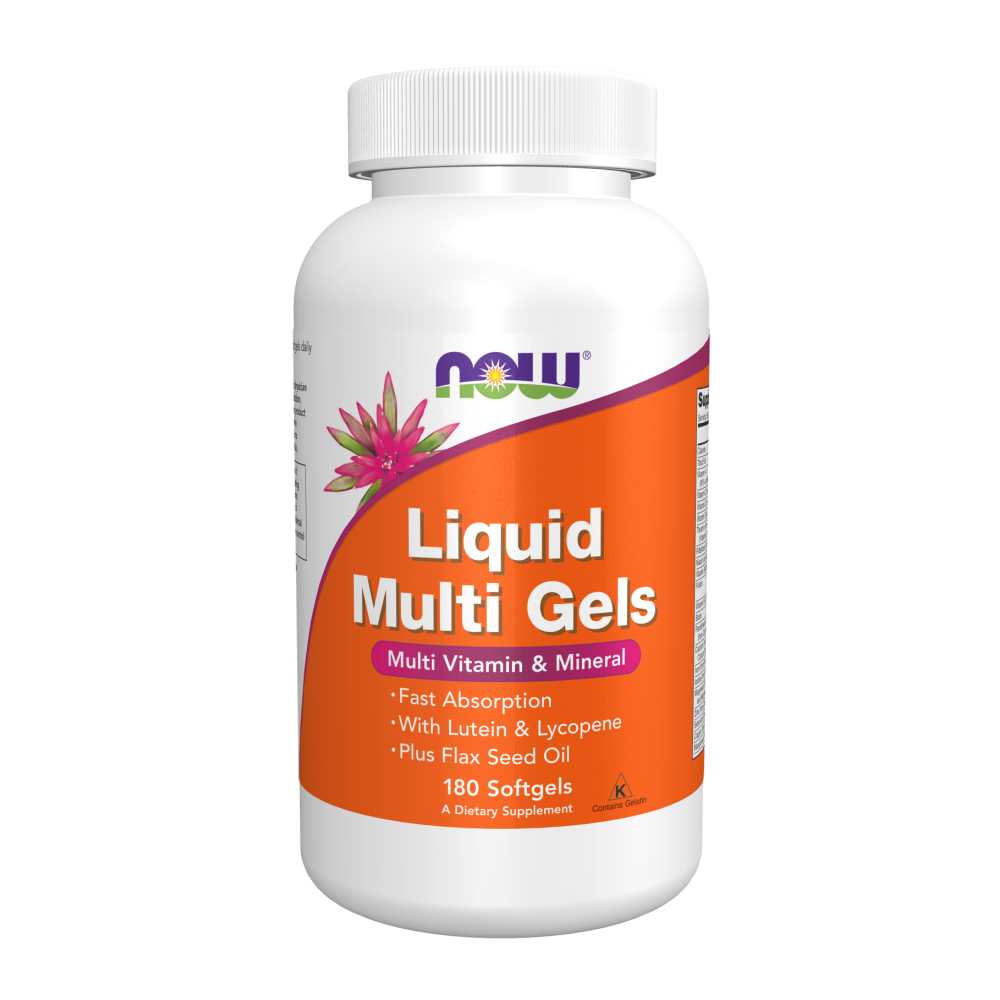 Now Foods Liquid Multi Gels – Fast Absorption Multivitamin with Flax Seed Oil – 60 Softgels thumbnail 2