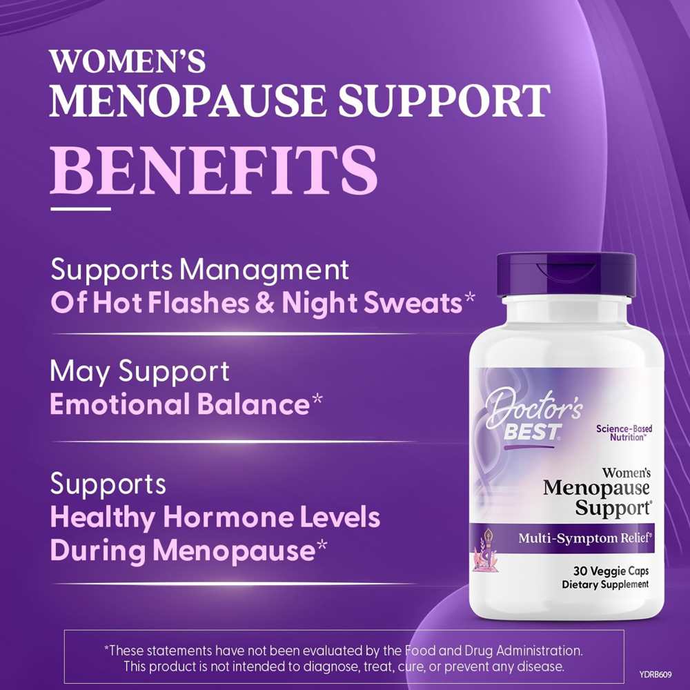 Doctor's Best Women's Menopause Support Veggie Caps 30 Count thumbnail 2