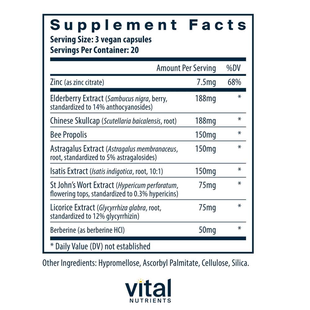 Vital Nutrients Vira Con 60 Caps thumbnail 3