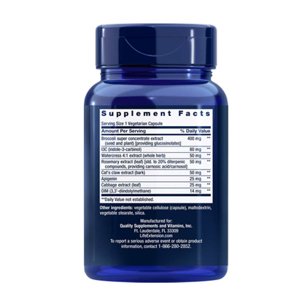 Life Extension Triple Action Cruciferous Vegetable Extract 60 Vegetarian Capsules thumbnail 2