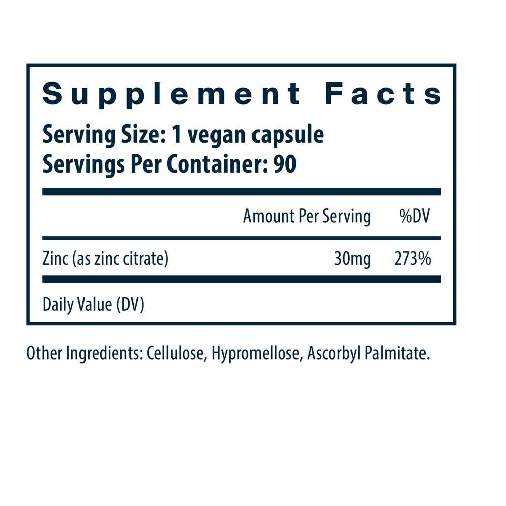 Vital Nutrients Zinc Citrate 30mg 90 Caps thumbnail 3