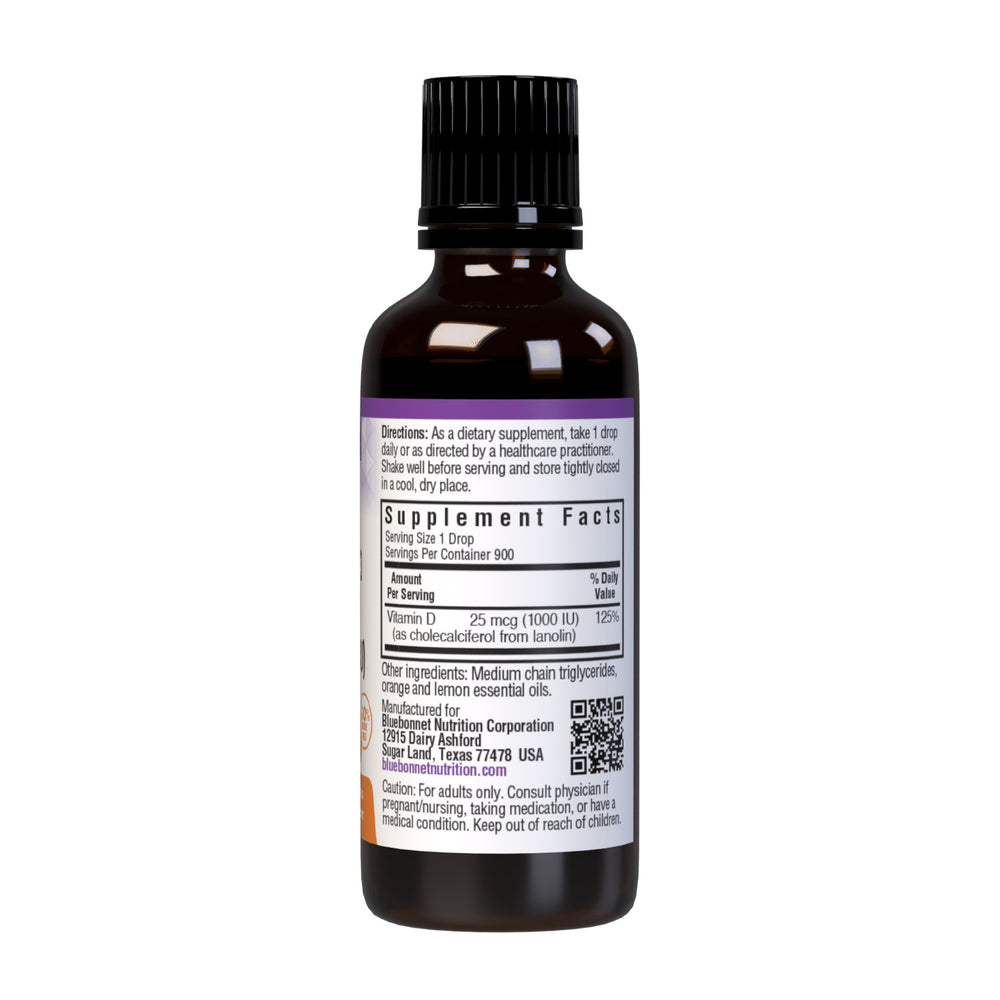 Bluebonnet Nutrition Liquid Vitamin D3 Drops 25 Mcg (1000 Iu) 30 Ml thumbnail 2