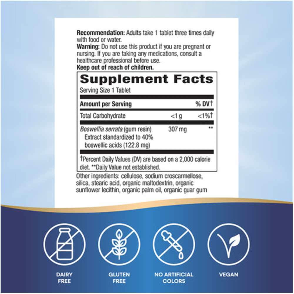 Nature's Way – Boswellia Premium Extract | Joint Mobility Formula | 60 Tablets | Dietary Supplement thumbnail 2