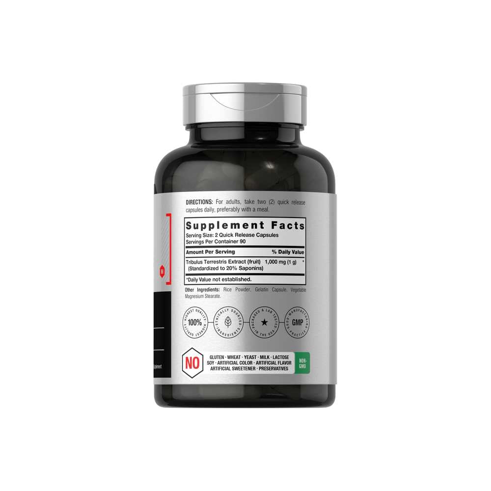 Horbäach Tribulus Terrestris 1000mg per Serving | 180 Capsules thumbnail 2