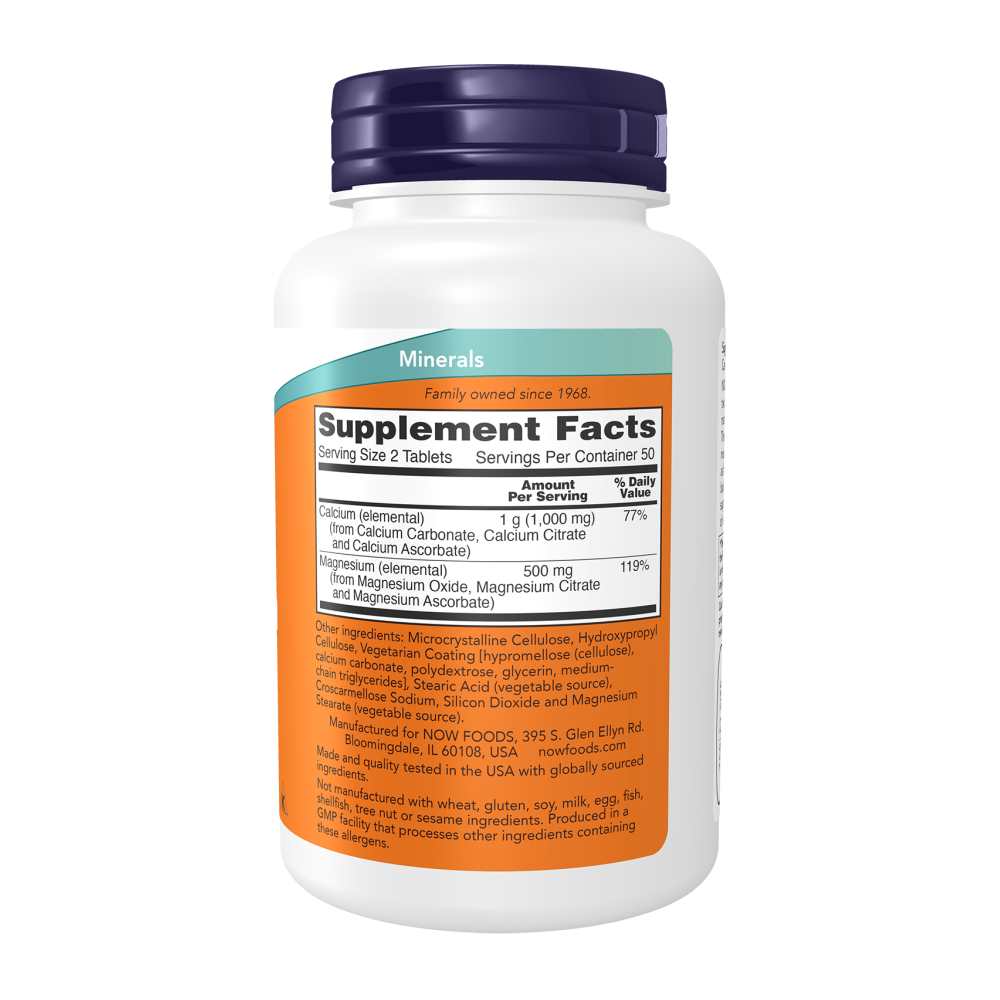 Now Foods Calcium & Magnesium – Bone Health Support – 2:1 Ratio – 100 Tablets thumbnail 3