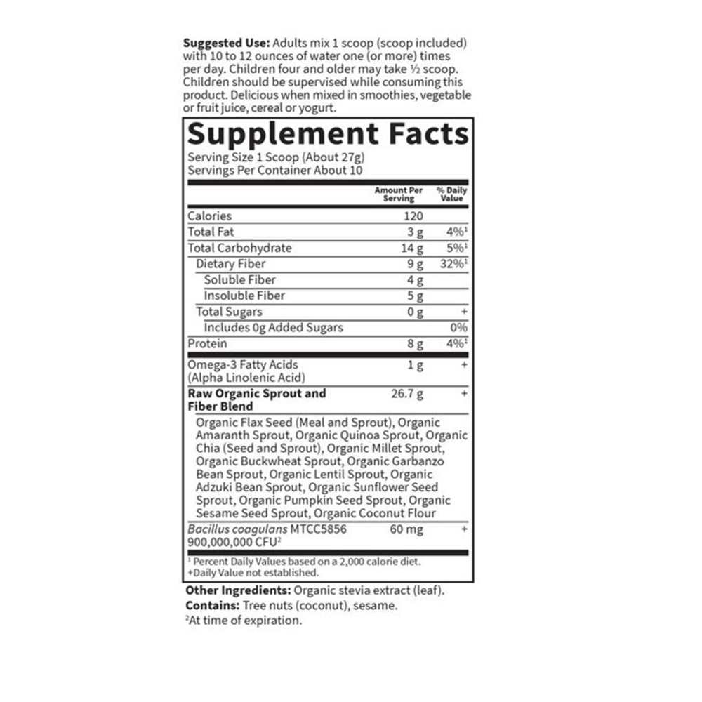 Garden of Life Organic Raw Fiber Powder 268g thumbnail 2