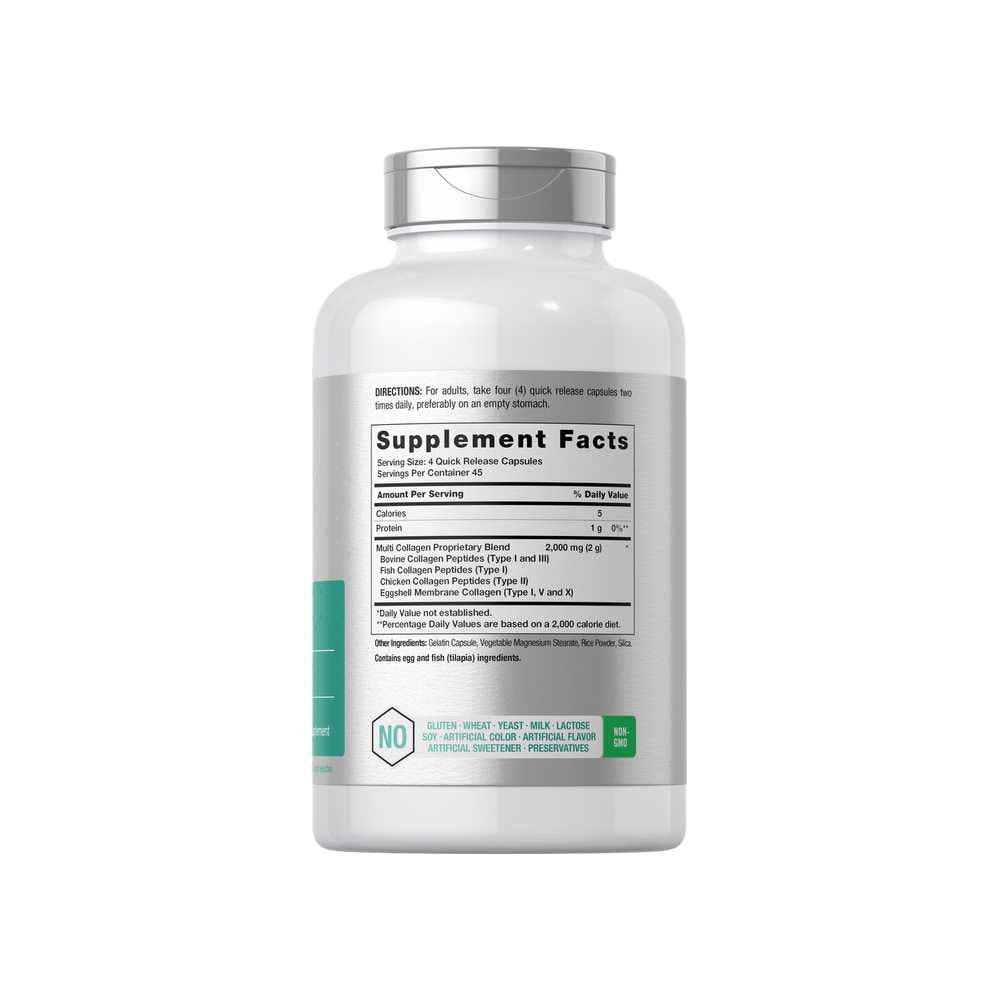 Horbäach Multi Collagen Protein 2000mg per Serving | 180 Capsules thumbnail 2