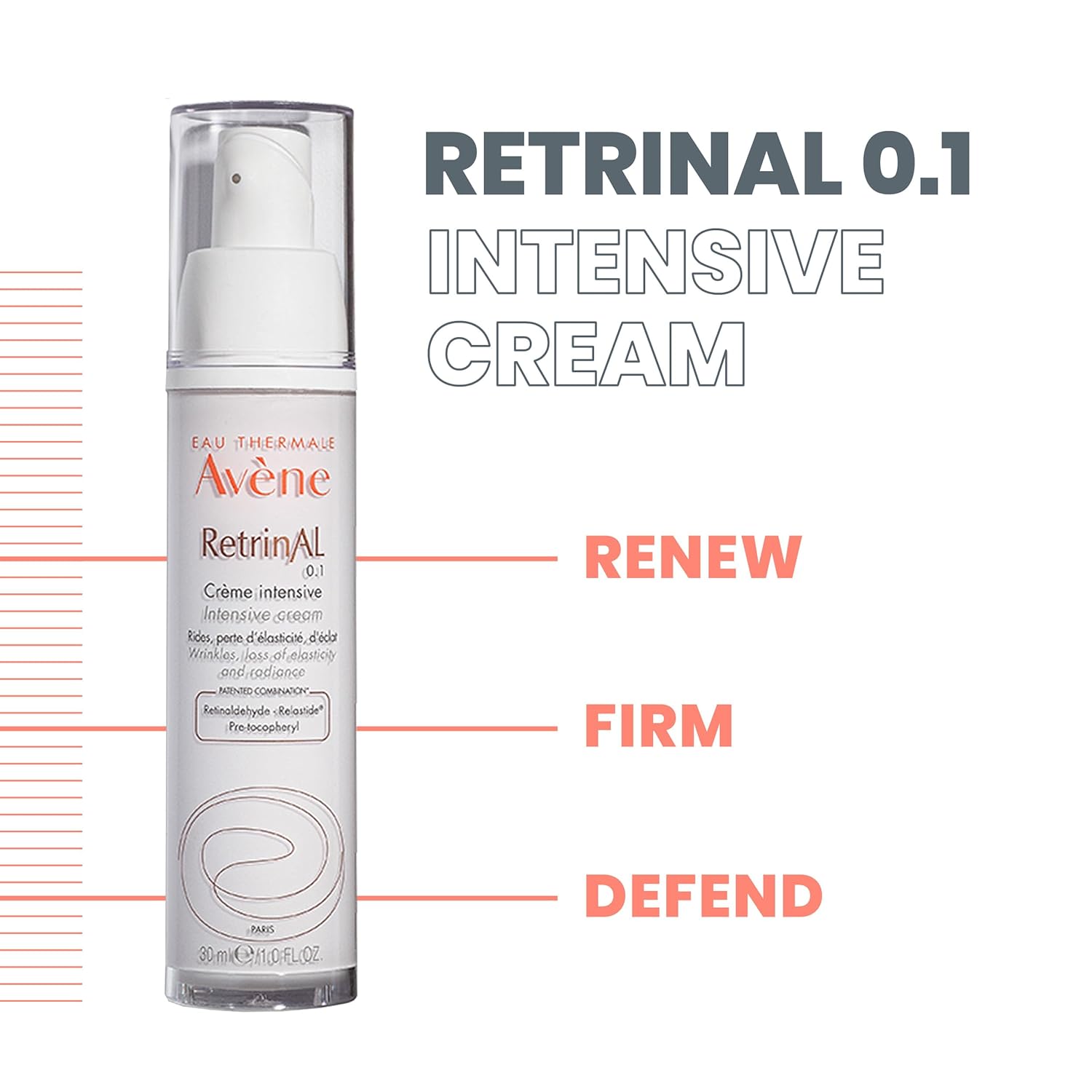 Avène RetrinAL 0.1 Intensive Cream - Anti-Aging Skincare for Wrinkles, Elasticity, and Radiance (30 ml) thumbnail 2