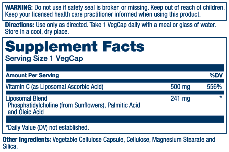 Solaray Liposomal Vitamin C 100 Caps thumbnail 2