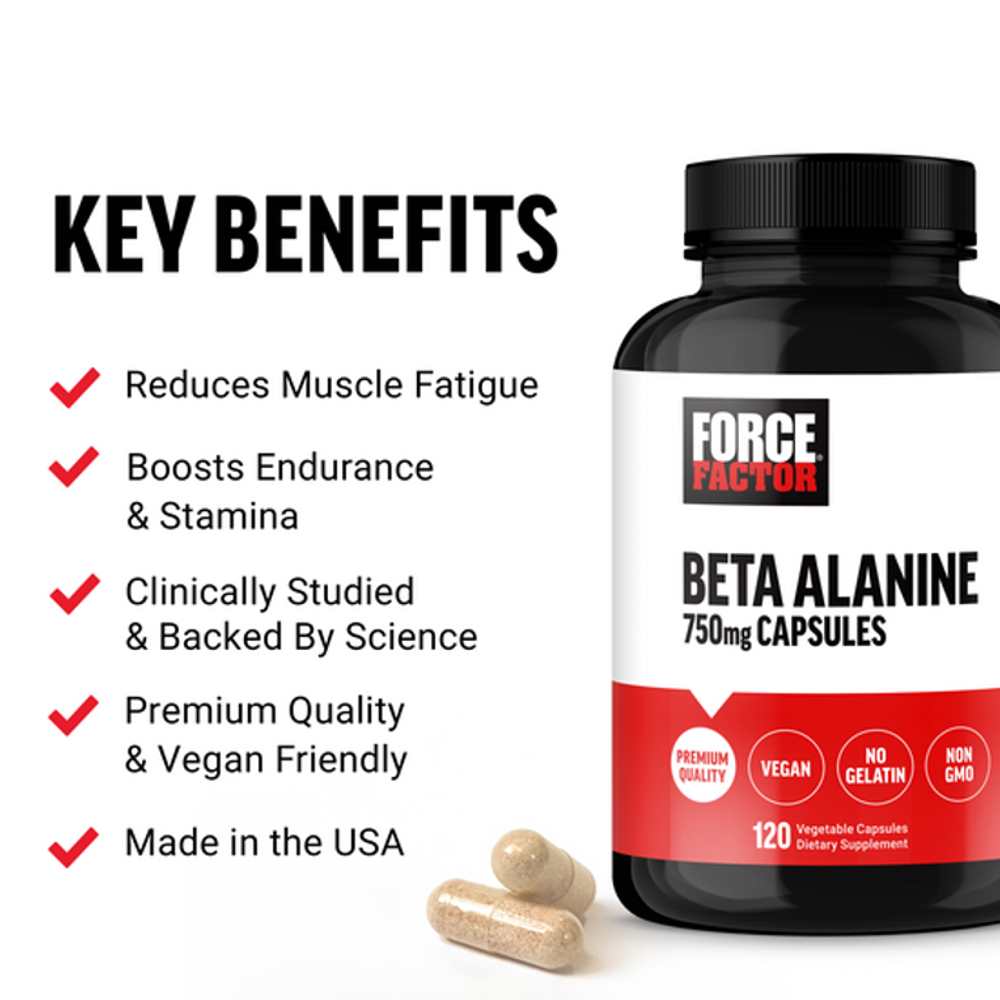 Force Factor Beta Alanine – 120 Capsules thumbnail 2
