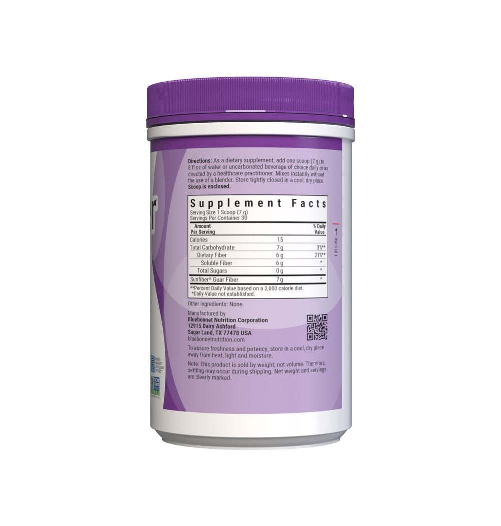 Bluebonnet Nutrition Sunfiber Prebiotic Soluble Fiber 210g thumbnail 2