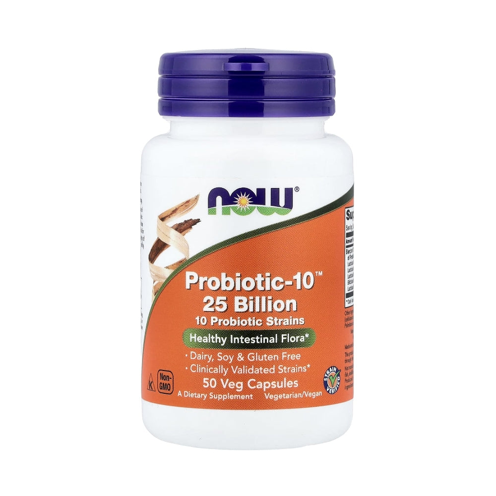 Now Foods Probiotic-10™ 25 Billion – 10 Clinically Validated Strains for Intestinal Flora Support – Veg Capsules thumbnail 3