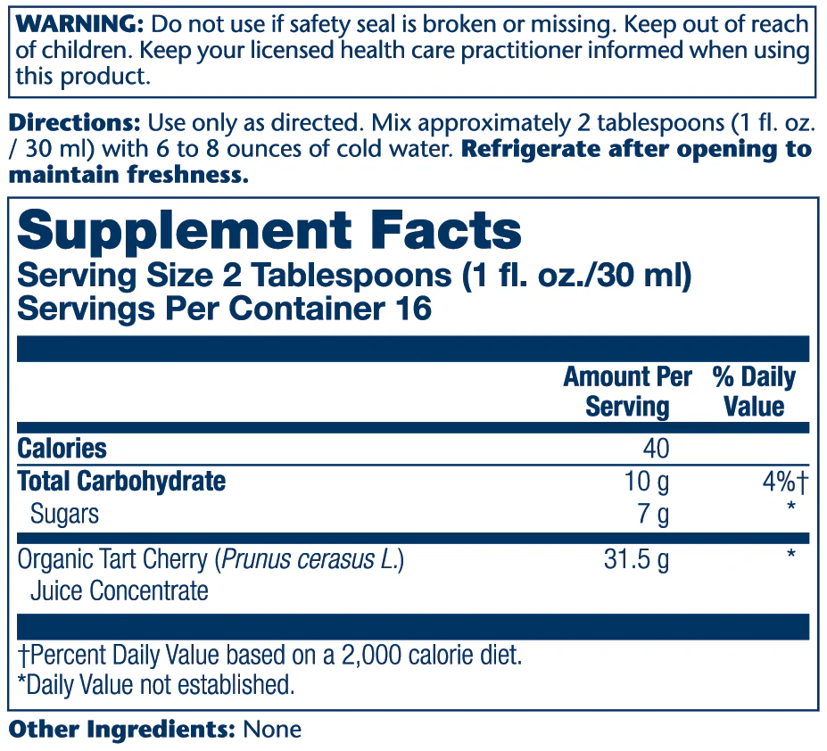 Solaray Organic Tart Cherry Juice 473ml thumbnail 2