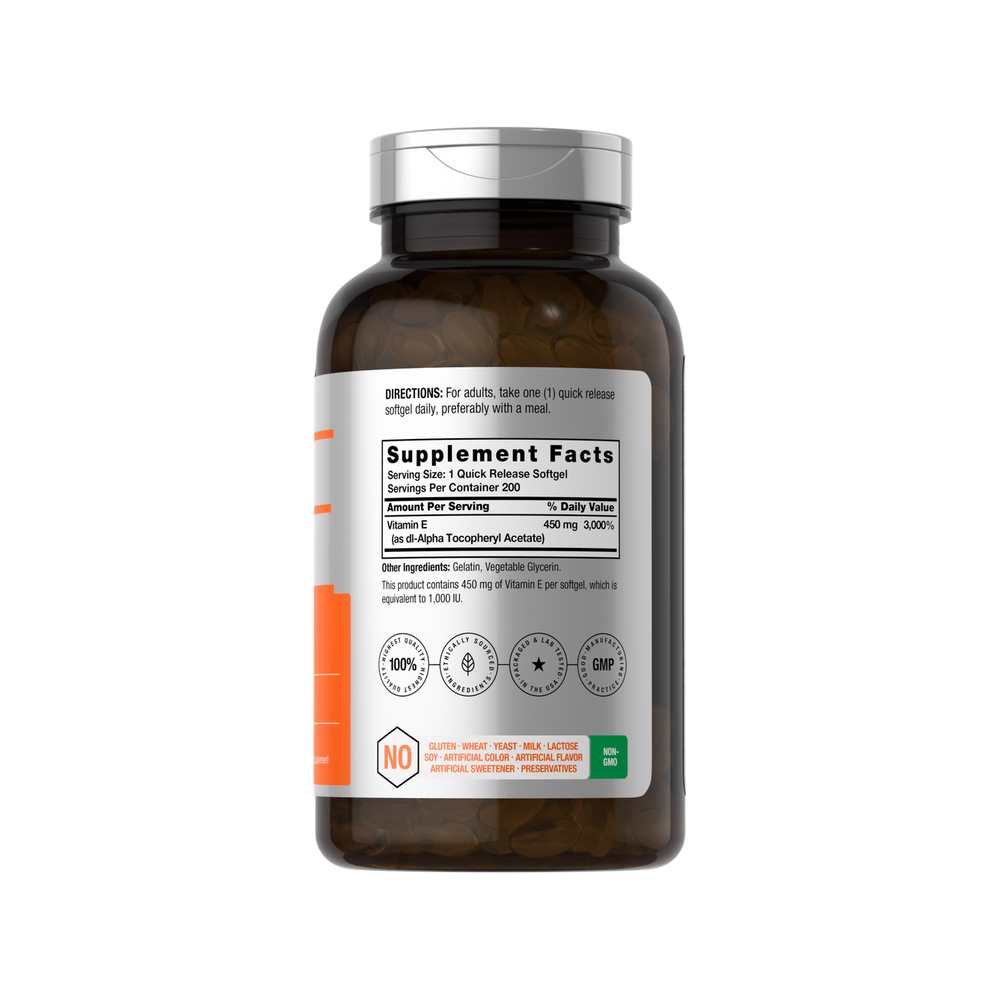 Horbäach Vitamin E 450mg | 200 Softgels thumbnail 2