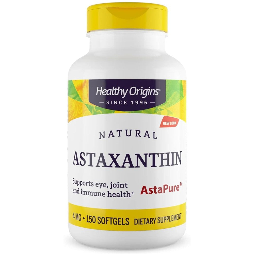 Healthy Origins Natural Astaxanthin 4mg - AstaPure® Antioxidant for Eye, Joint & Immune Support thumbnail 4
