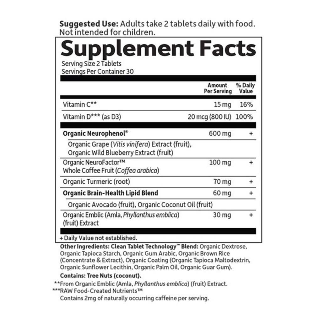 Garden of Life Dr. Formulated Memory & Focus for Adults 40+ 60 Tablets thumbnail 2