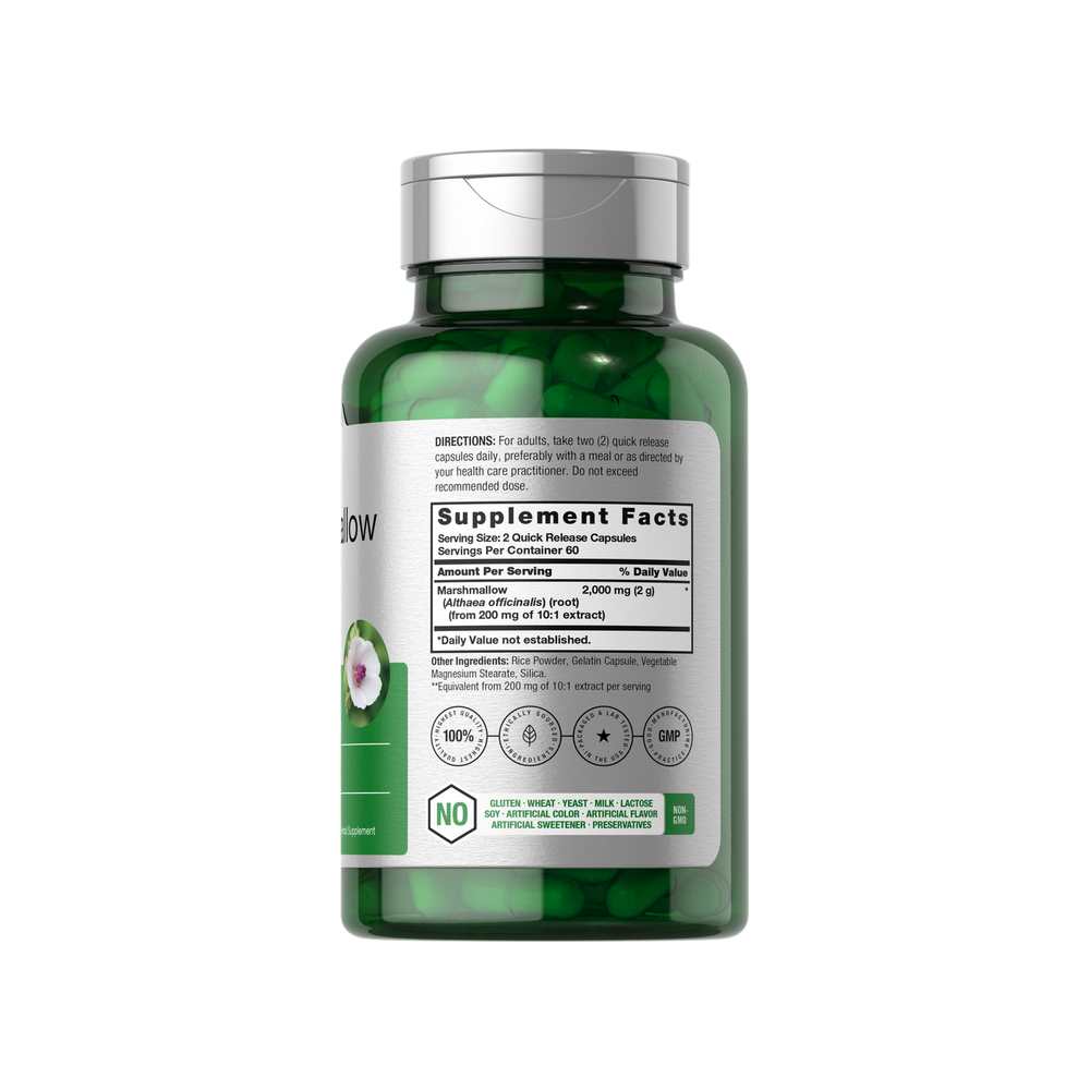 Horbäach Marshmallow Root 2000mg per Serving | 120 Capsules thumbnail 2