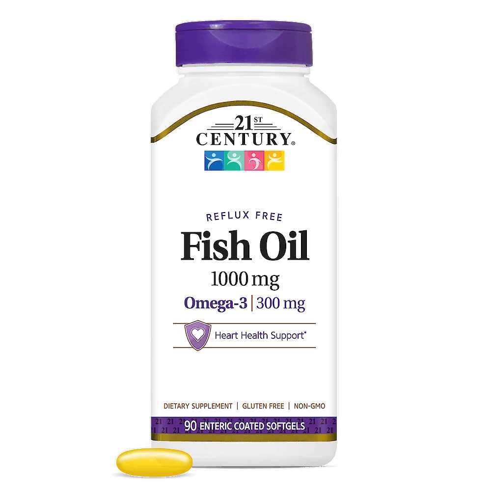 21st Century Fish Oil 1000 Mg Reflux Free 180 Softgels thumbnail 2