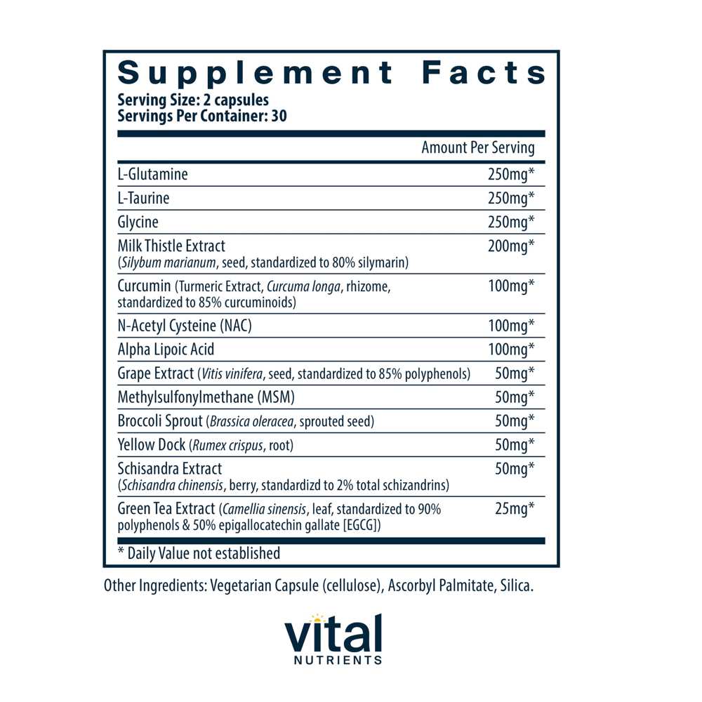 Vital Nutrients Detox Formula 60 Caps thumbnail 3