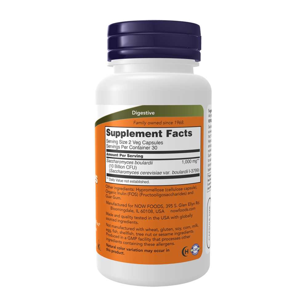 Now Foods Saccharomyces Boulardii – 5 Billion Cfu Probiotic – Digestive & Intestinal Balance Support – 60 Veg Capsules thumbnail 2