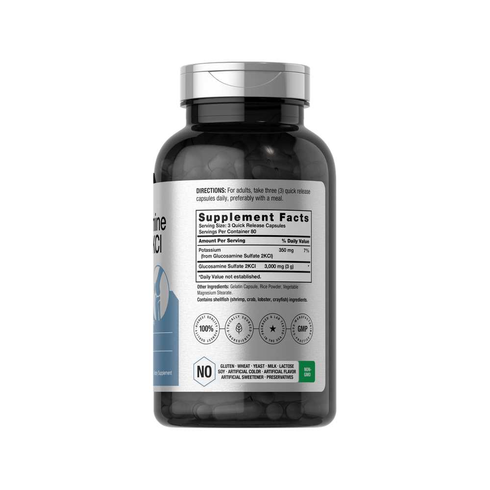 Horbäach Glucosamine Sulfate 3000mg per Serving | 240 Capsules thumbnail 2
