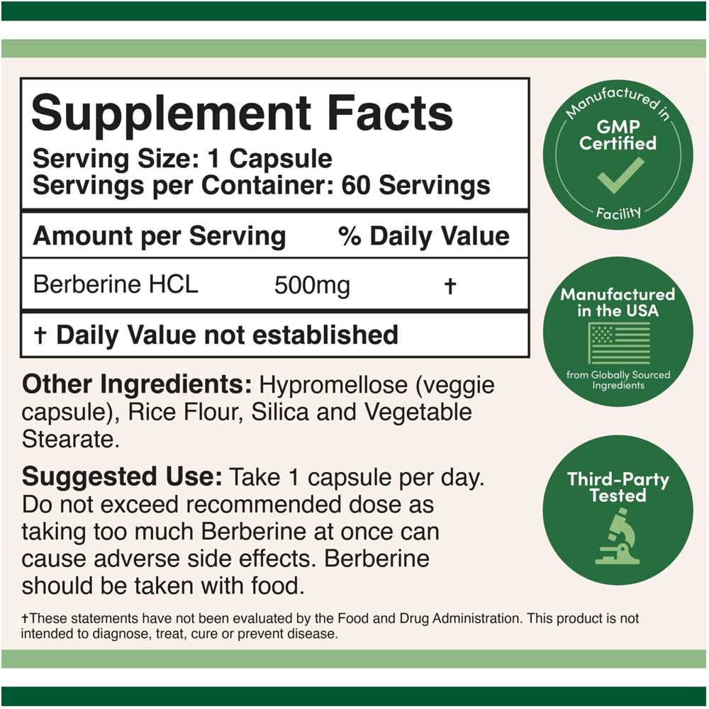 Double Wood Berberine 500mg – Cardiovascular & Metabolic Support (60 Capsules) thumbnail 2