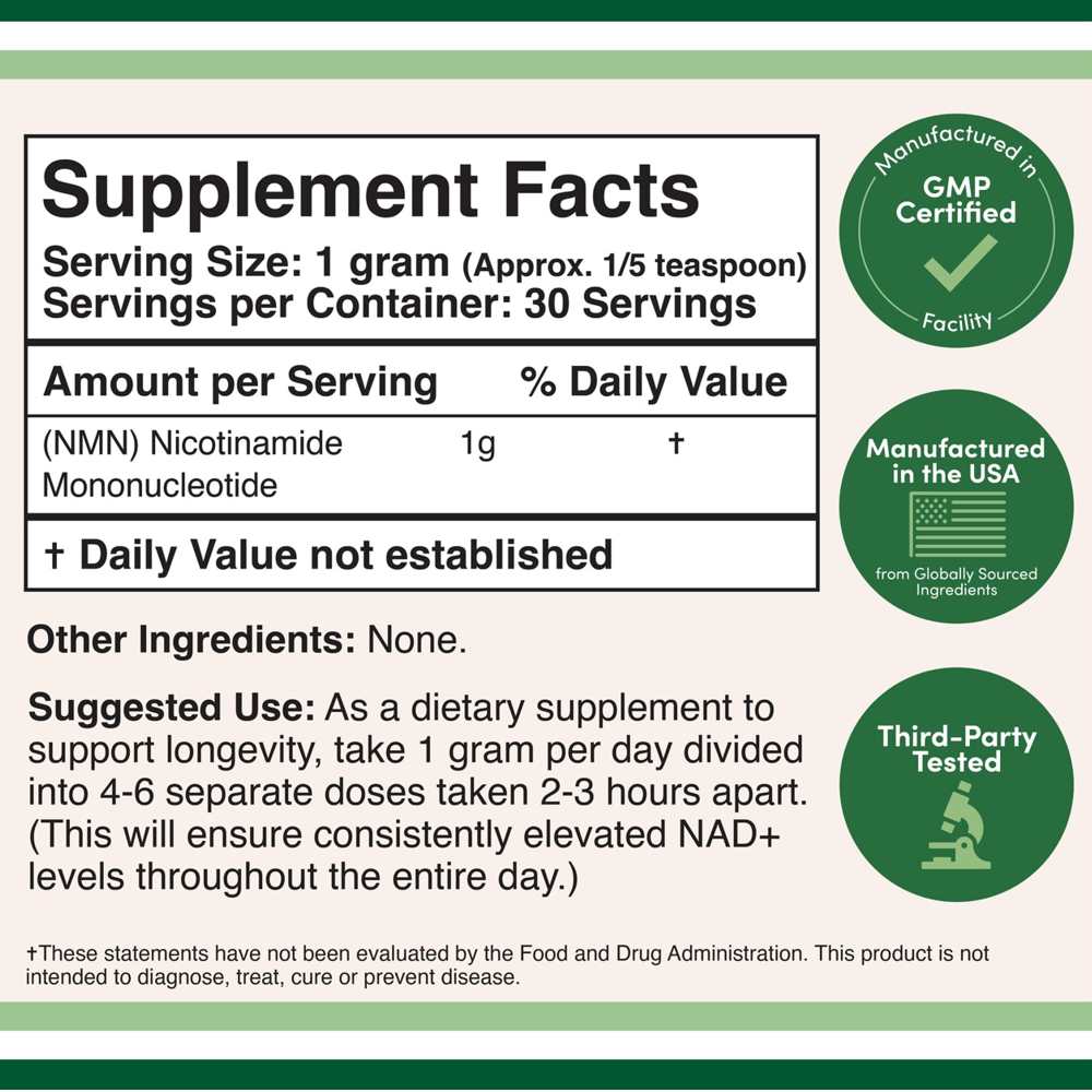 Double Wood Nmn Nicotinamide Mononucleotide – 30g Powder thumbnail 2