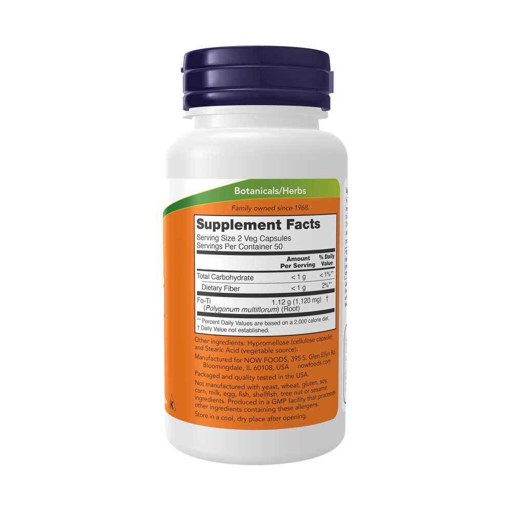 Now Foods Fo-Ti 560 mg – 100 Veg Capsules thumbnail 2