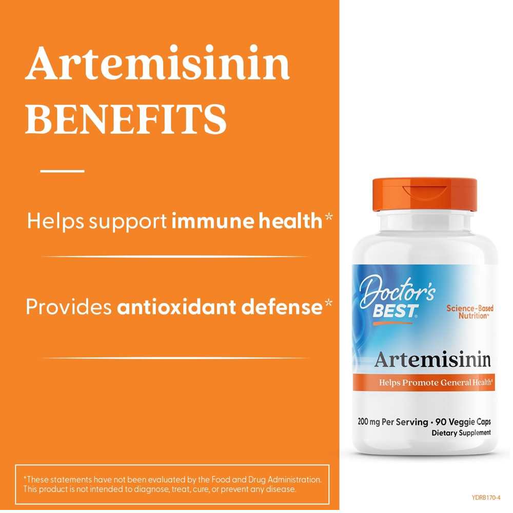 Doctor's Best Artemisinin, 200 Mg per Serving, 90 Veggie Caps thumbnail 2