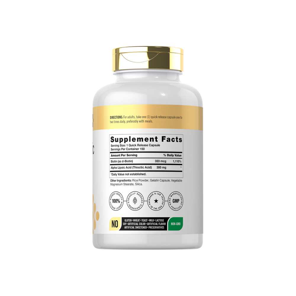 Horbäach Alpha Lipoic Acid 300mg | 150 Capsules thumbnail 2