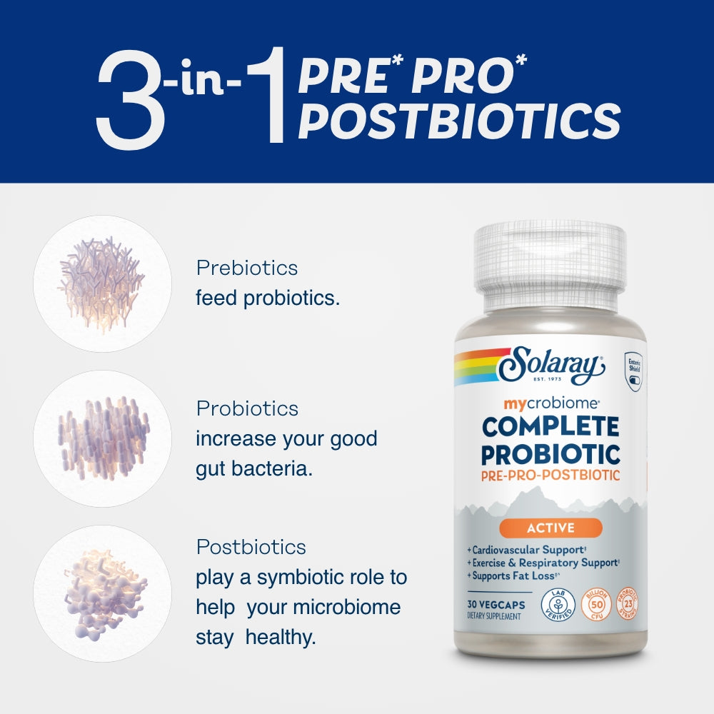 Solaray Mycrobiome Complete Probiotic Active 30 Caps thumbnail 2