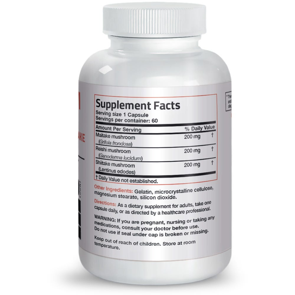 Bronson Vitamins Mushroom Complex 60 Caps thumbnail 3