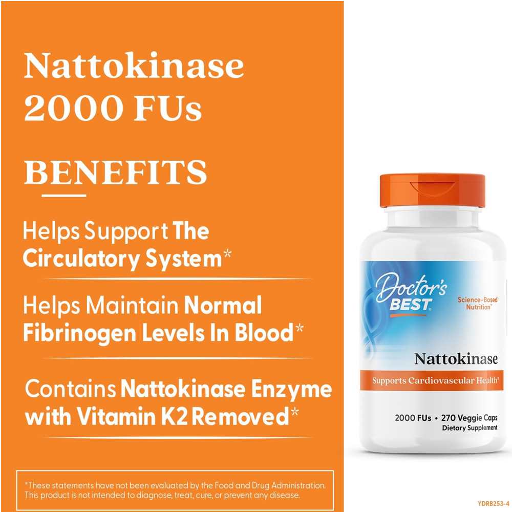 Doctor's Best Nattokinase, 2,000 FUs, 270 Veggie Caps thumbnail 2