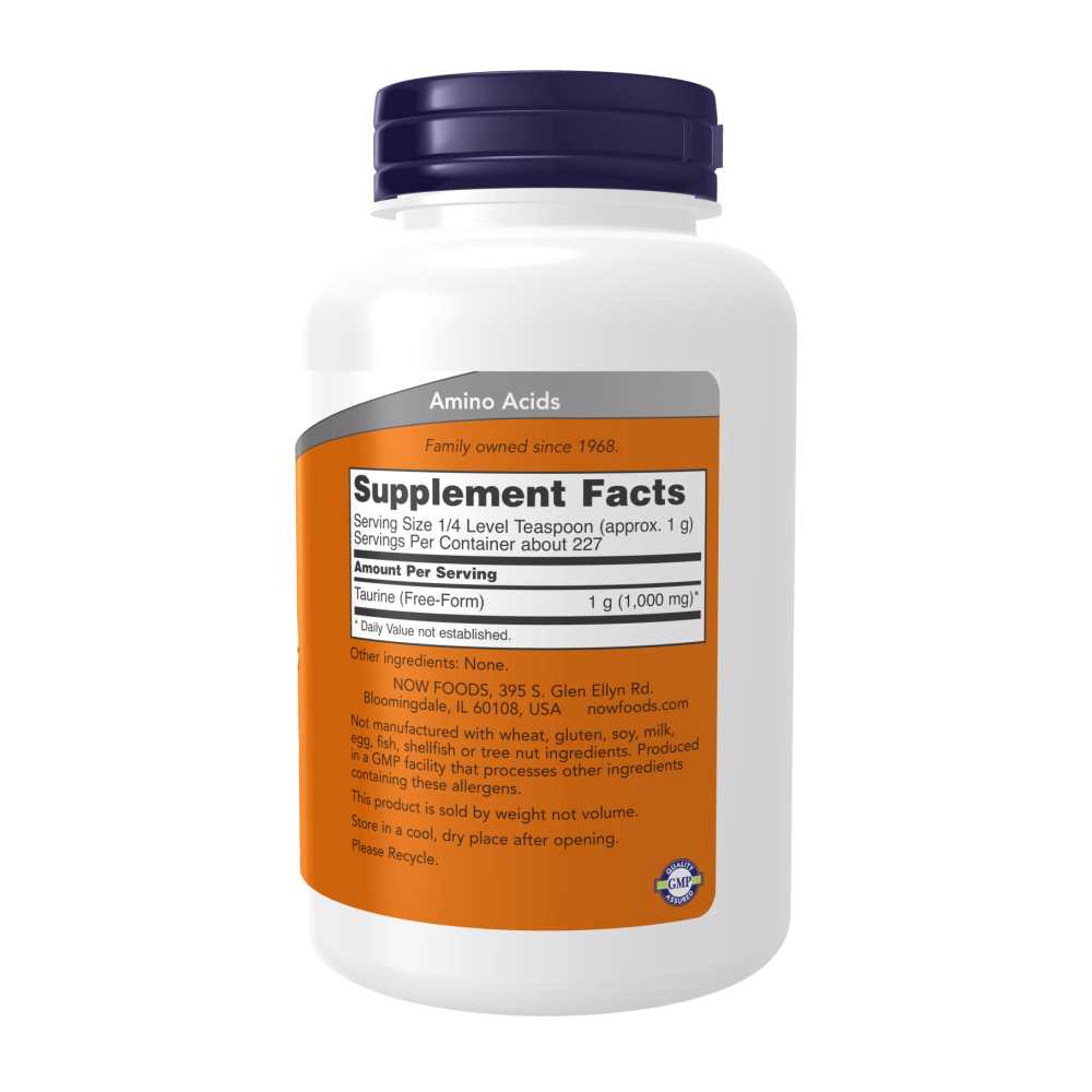 Now Foods Taurine Pure Powder 227g – Nervous System & Eye Health thumbnail 2