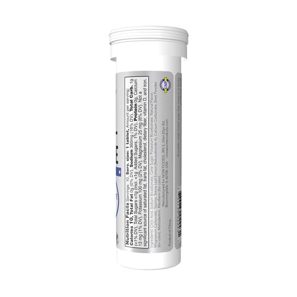 Now Sports Effer-Hydrate – Effervescent Electrolyte Formula – Orange Strawberry Tablets – 10 Tablets thumbnail 2