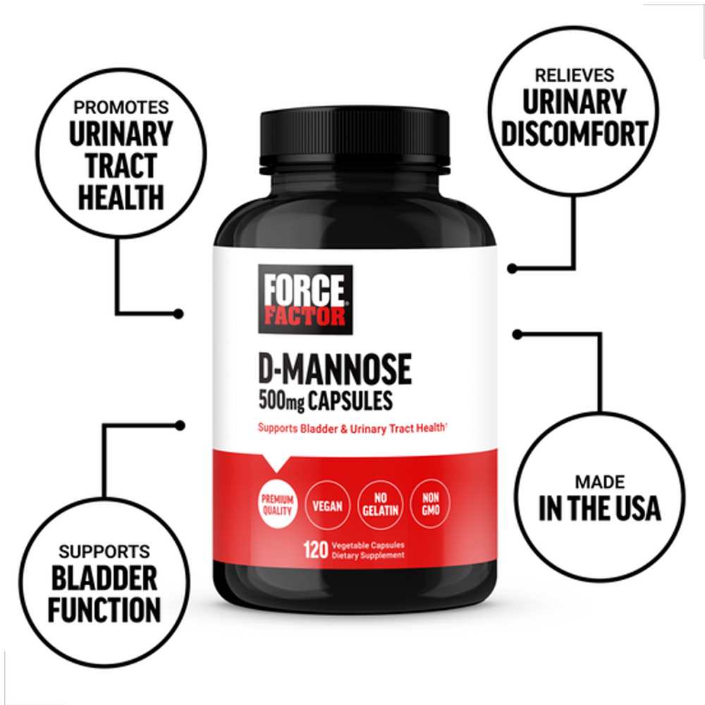 Force Factor D-Mannose – 120 Capsules thumbnail 2